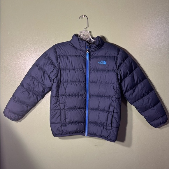 Kids The North Face Dark Blue Insulated Jacket 550 - Picture 1 of 12